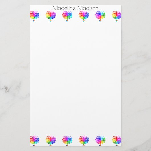 Autismus Spectrum Trees Briefpapier (Vorderseite)