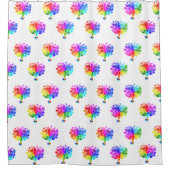 Autismus Spectrum Trees Duschvorhang (Vorderseite)