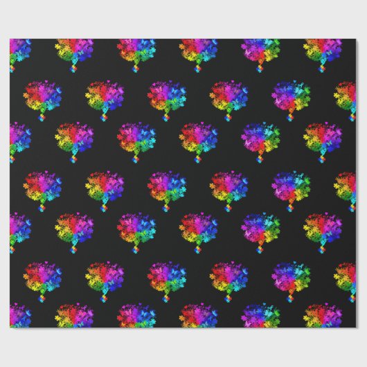 Autismus Spectrum Trees Geschenkpapier (Flach)
