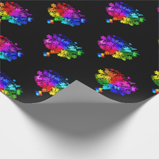 Autismus Spectrum Trees Geschenkpapier (Ecke)
