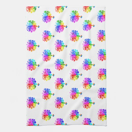 Autismus Spectrum Trees Geschirrtuch (Vertikal)