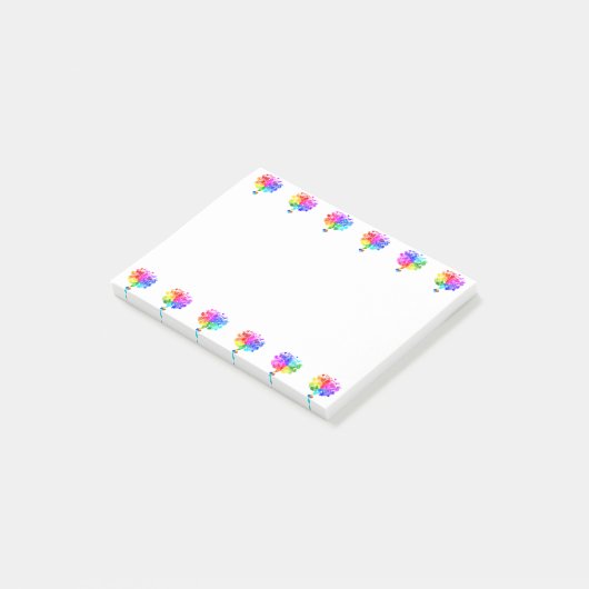 Autismus Spectrum Trees Post-it Klebezettel (angewinkelt)