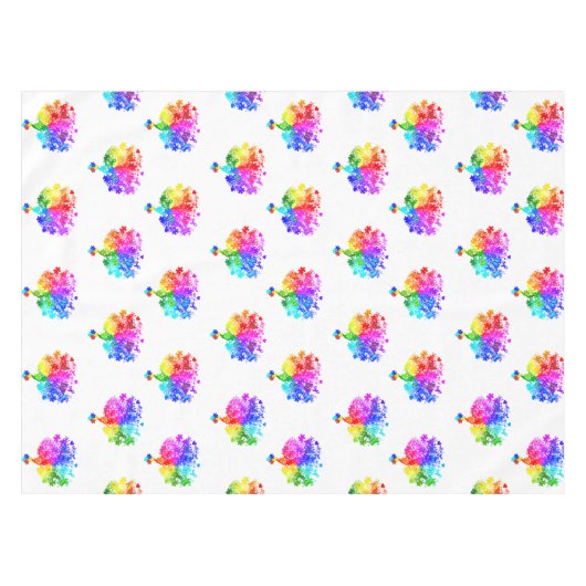 Autismus Spectrum Trees Tischdecke (Vorderseite (Horizontal))