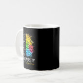 Autismus-Spektrum ASD ADHD Rainbow Br Kaffeetasse (Vorderseite Links)