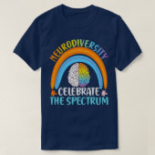 Autismus-Spektrum ASD ADHD Rainbow Br T-Shirt (Design vorne)