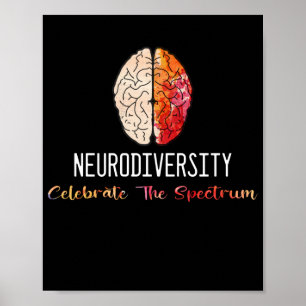 Autismus-Spektrum-ASD ADHD-Regenbogen Poster