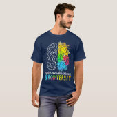 Autismus-Spektrum-ASD ADHD-Regenbogen T-Shirt (Vorne ganz)
