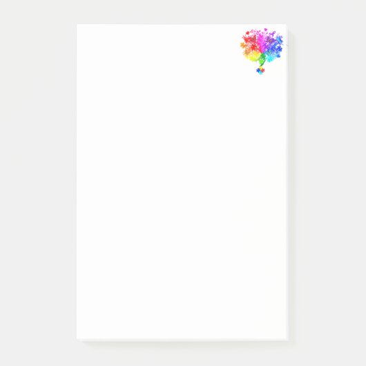 Autismus-Spektrum-Baum Post-it Klebezettel (Vorderseite)
