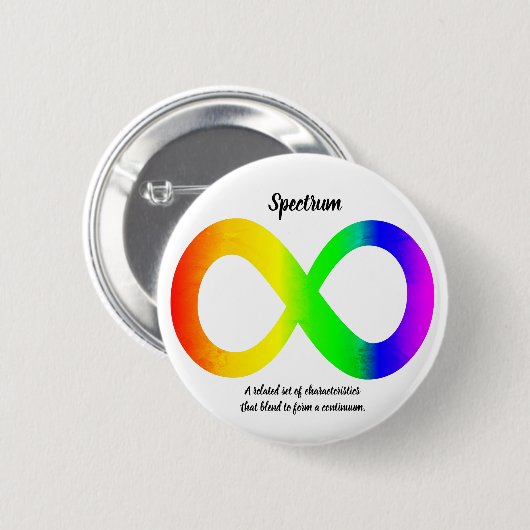 Autismus-Spektrum-Button Button (Vorne & Hinten)