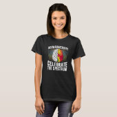 Autismus Spektrumslasche Adhd Rainbow Brain Neurod T-Shirt (Vorne ganz)