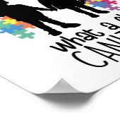 Autismus Spezielle Bildung Lehrer zu hören Kind Poster (Ecke)