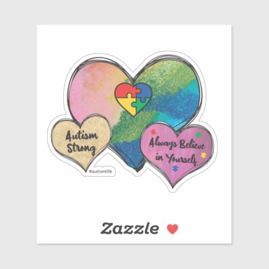Autismus stark aufkleber (Blatt)