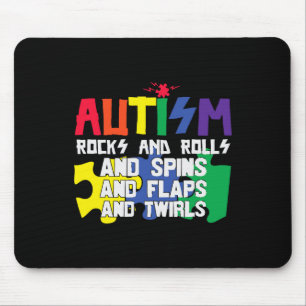 Autismus Steine Rollen Spinnen und Spulen Mousepad