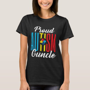 Autismus-Stolzer Autismus-Guncle-Bewusstseinsunter T-Shirt