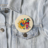 Autismus Sunflower Gnome Button (Beispiel)