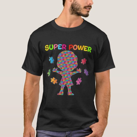 Autismus, Super-Power T-Shirt (Vorderseite)