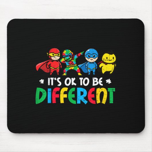 Autismus-Superhelden dürfen anders sein asd Bewuss Mousepad (Vorne)