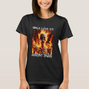 Autismus Swag Lustiges Cringe Hartes Skelett Meme T-Shirt
