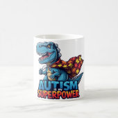 Autismus T-Rex Superpower Awareness Kaffeetasse (Mittel)