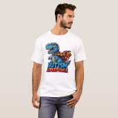 Autismus T-Rex Superpower Awareness T-Shirt (Vorne ganz)