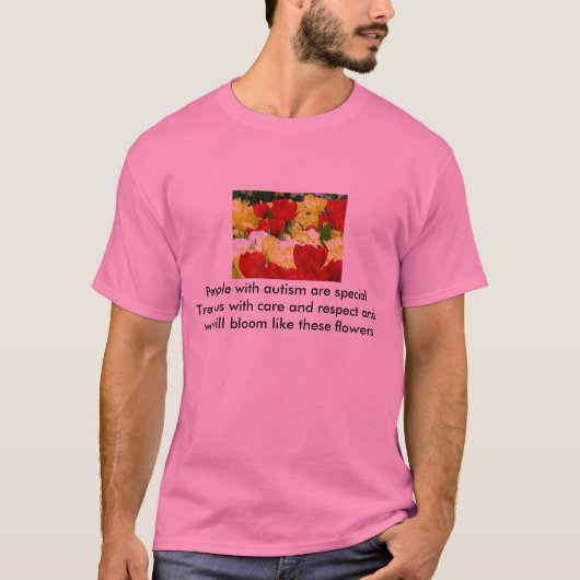 Autismus-T - Shirt, Blumen T-Shirt (Vorderseite)