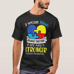 Autismus-Tag Ich trage Blau April Unterstütze Auti T-Shirt