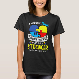 Autismus Tag ich tragen Blue April Support Autismu T-Shirt