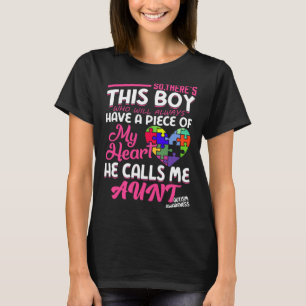 Autismus-Tante-Junge-Puzzleteile Autismus-Bewussts T-Shirt