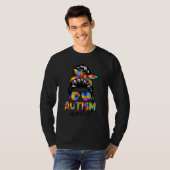 Autismus Tante Puzzle Autismus Bewusstsein Messy B T-Shirt (Vorne ganz)