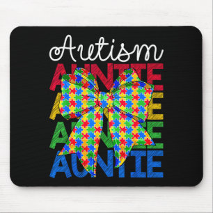 Autismus-Tante Tante Autismus-Bewusstseins-Tag Coq Mousepad