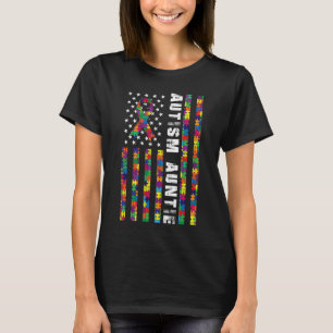Autismus Tanttie American Flag Autismus Awareness T-Shirt