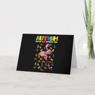 Autismus tanzen Anderer Beat Flamingo Niedlich Dankeskarte
