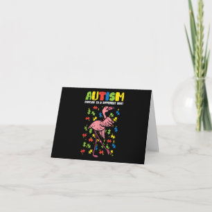 Autismus tanzen Anderer Beat Flamingo Niedlich Dankeskarte