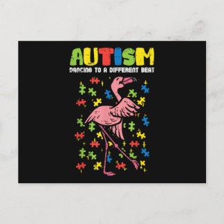 Autismus tanzen Anderer Beat Flamingo Niedlich Einladungspostkarte