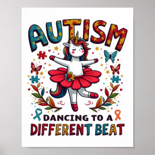 Autismus tanzt als ein anderes Beat Niedlich Unico Poster