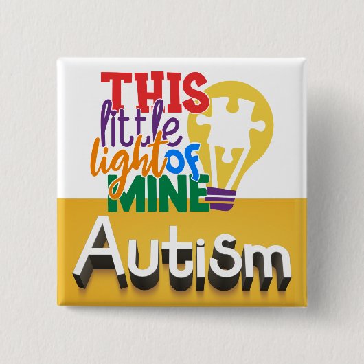 Autismus-Taste Button (Vorderseite)
