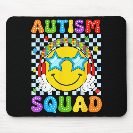 Autismus-Team lustiges Puzzle Autismus-Bewusstsein Mousepad (Vorne)