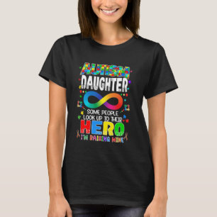 Autismus-Tochter Erziehung Held Groovy Mutter Auti T-Shirt