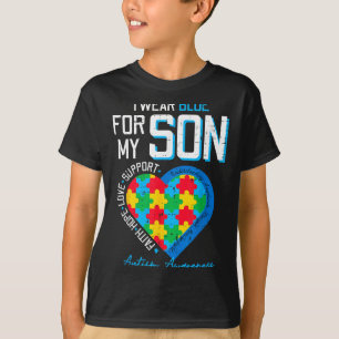 Autismus trage Blau für Sohn Bewusstsein Vater Mut T-Shirt