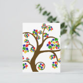 Autismus Tree Postkarte (Stehend Vorderseite)