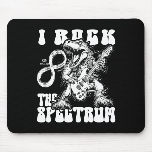 Autismus Trex Autismus Unendlichkeit Ich Rocke Das Mousepad (Vorne)