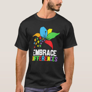 Autismus Umarme Unterschiede Neurodiversität Regen T-Shirt