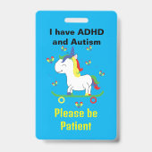 Autismus und ADHD Lanyard Neurodivergent ID Ausweis (Vorderseite)