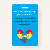 Autismus und ADHD Lanyard Neurodivergent ID Ausweis (Rückseite)