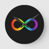 Autismus Unendliches Symbol Runde Wanduhr (Vorderseite)