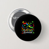 Autismus Unendlichkeit Neurodiversität akzeptieren Button (Vorne & Hinten)