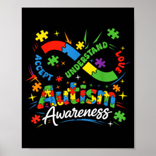 Autismus Unendlichkeit Neurodiversität akzeptieren Poster