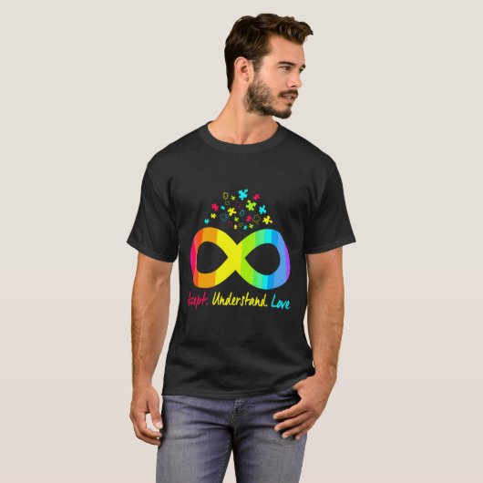 Autismus Unendlichkeit Puzzle Symbol Autismus Akze T-Shirt (Vorne ganz)