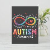 Autismus Unendlichkeit Symbol Autismus Aufklärung Einladung (Stehend Vorderseite)