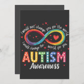 Autismus Unendlichkeit Symbol Autismus Aufklärung Einladung (Vorne/Hinten)